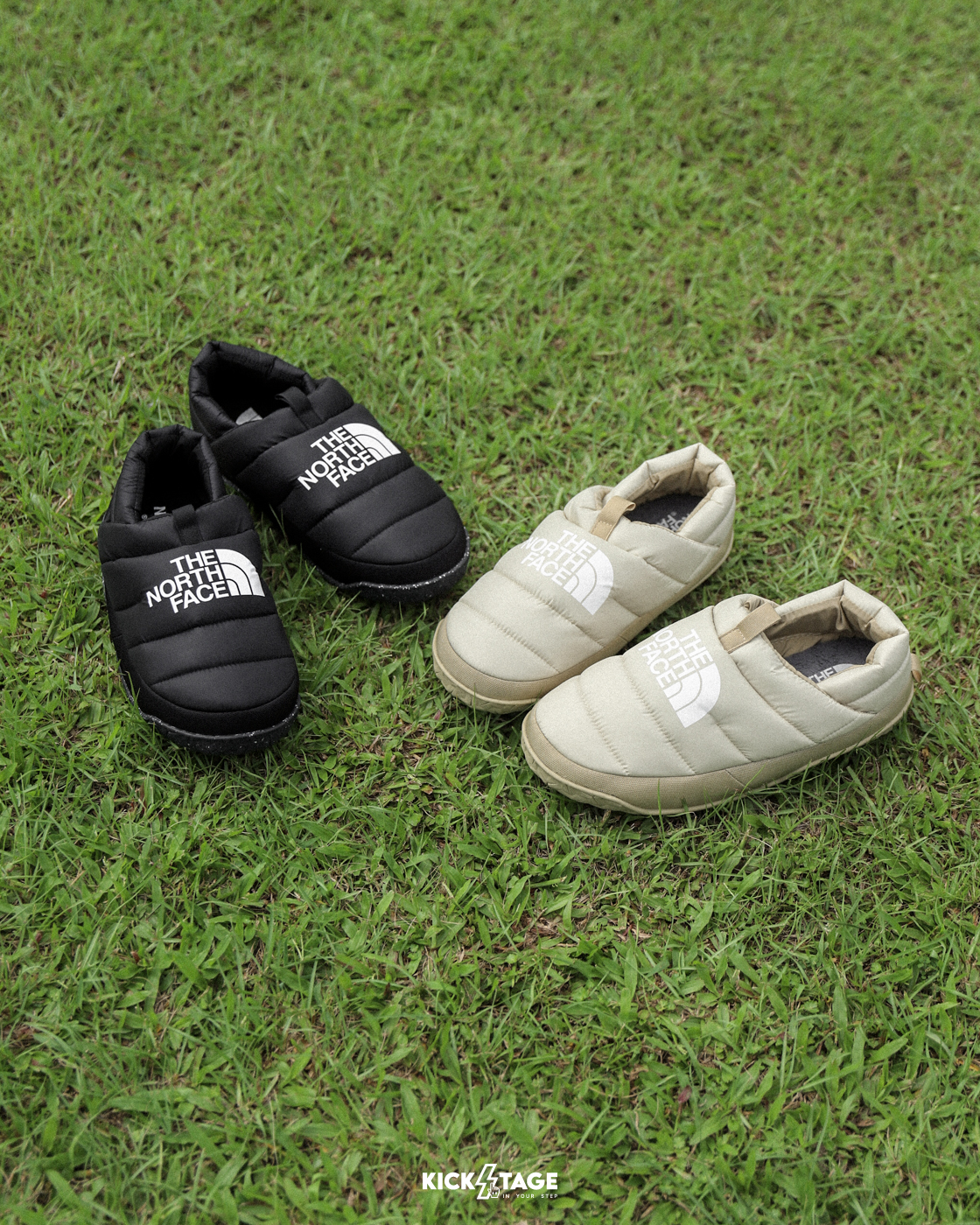 男鞋 THE NORTH FACE NUPTSE MULE 黑色 沙色 輕便 羽絨 保暖 舒適 休閒 穆勒鞋【NF0A5G2F】