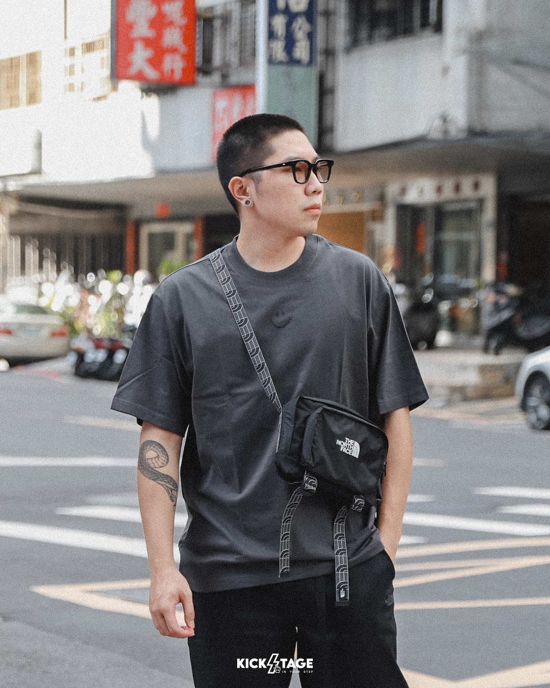 [特價售出無退換] THE NORTH FACE CITY SHOULDER BAG 紫標平替 綠色 黑色 紫色 大容量 休閒 側背 單肩包【NF0A8AMV】25SALE