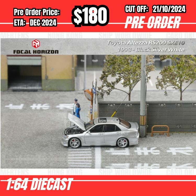 PO-$180 * FH * 1:64 Toyota Altezza RS200 SXE10 Silver [OD18/10]