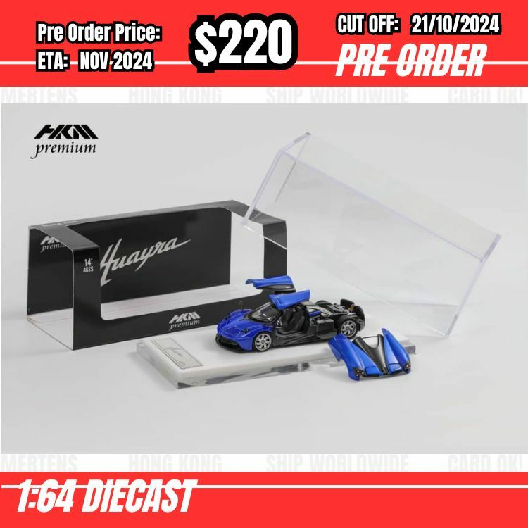 PO-$220 * HKM * 1:64 Huayra Coupe 2014 Ocean Blue [OD18/10]