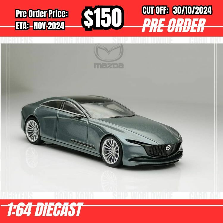 PO-$150 * Rhino Model * 1:64 Mazda Concep Vision Coupe Metal Grey [OD18/10]