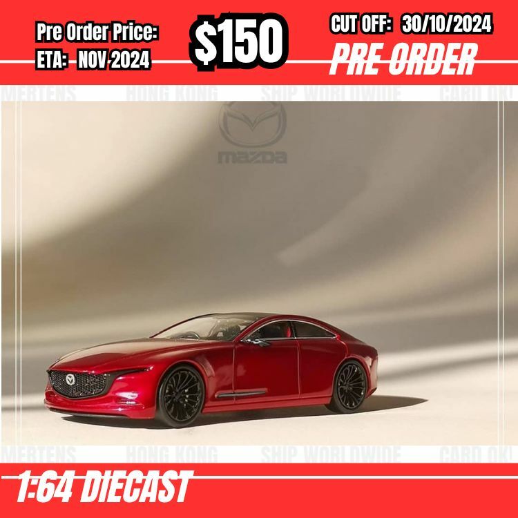 PO-$150 * Rhino Model * 1:64 Mazda Concep Vision Coupe Soul Red [OD18/10]