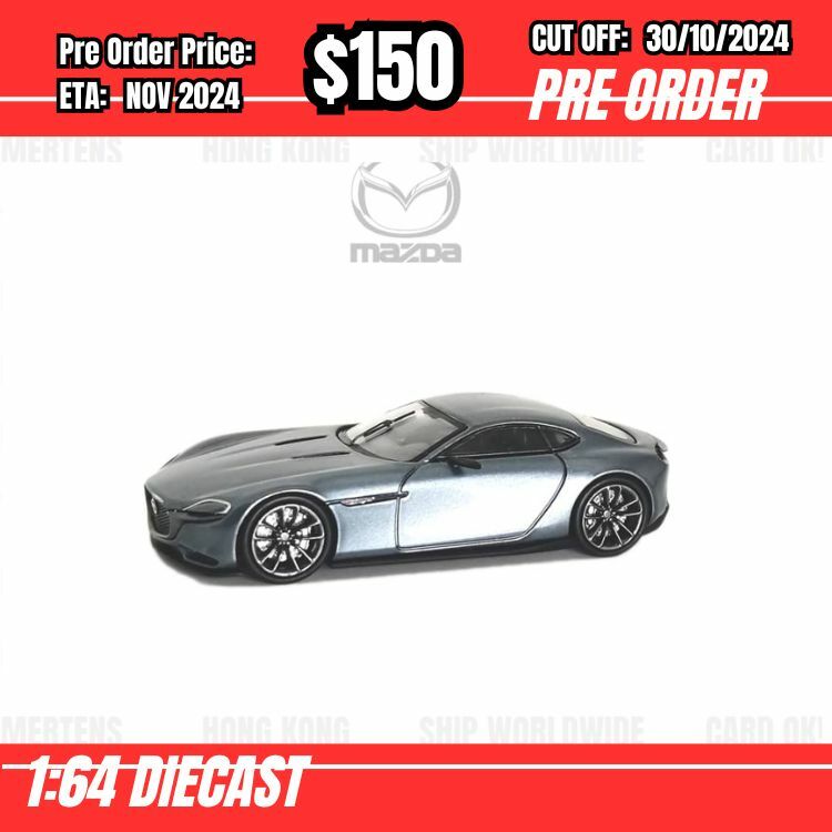PO-$150 * Rhino Model * 1:64 Mazda Concep Vision RX Metal Grey [OD18/10]