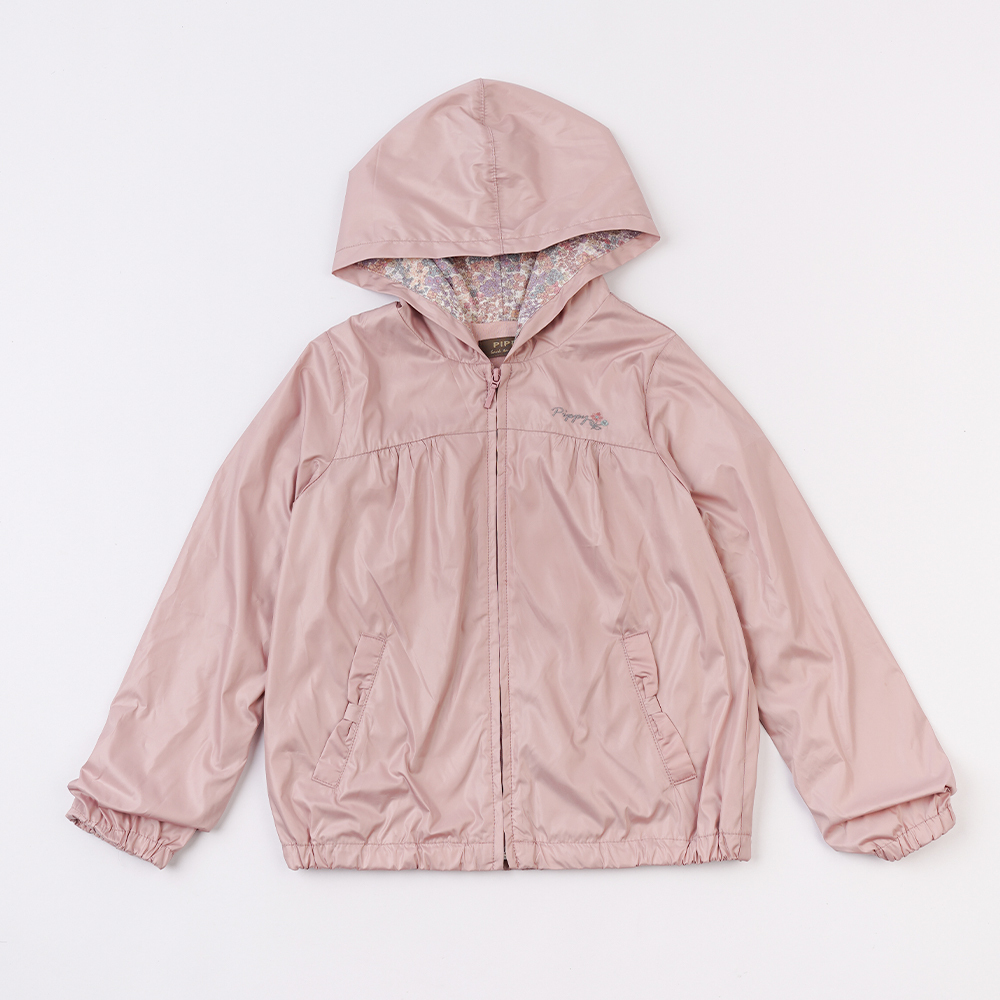 PIPPY 典雅素面風衣連帽外套 粉