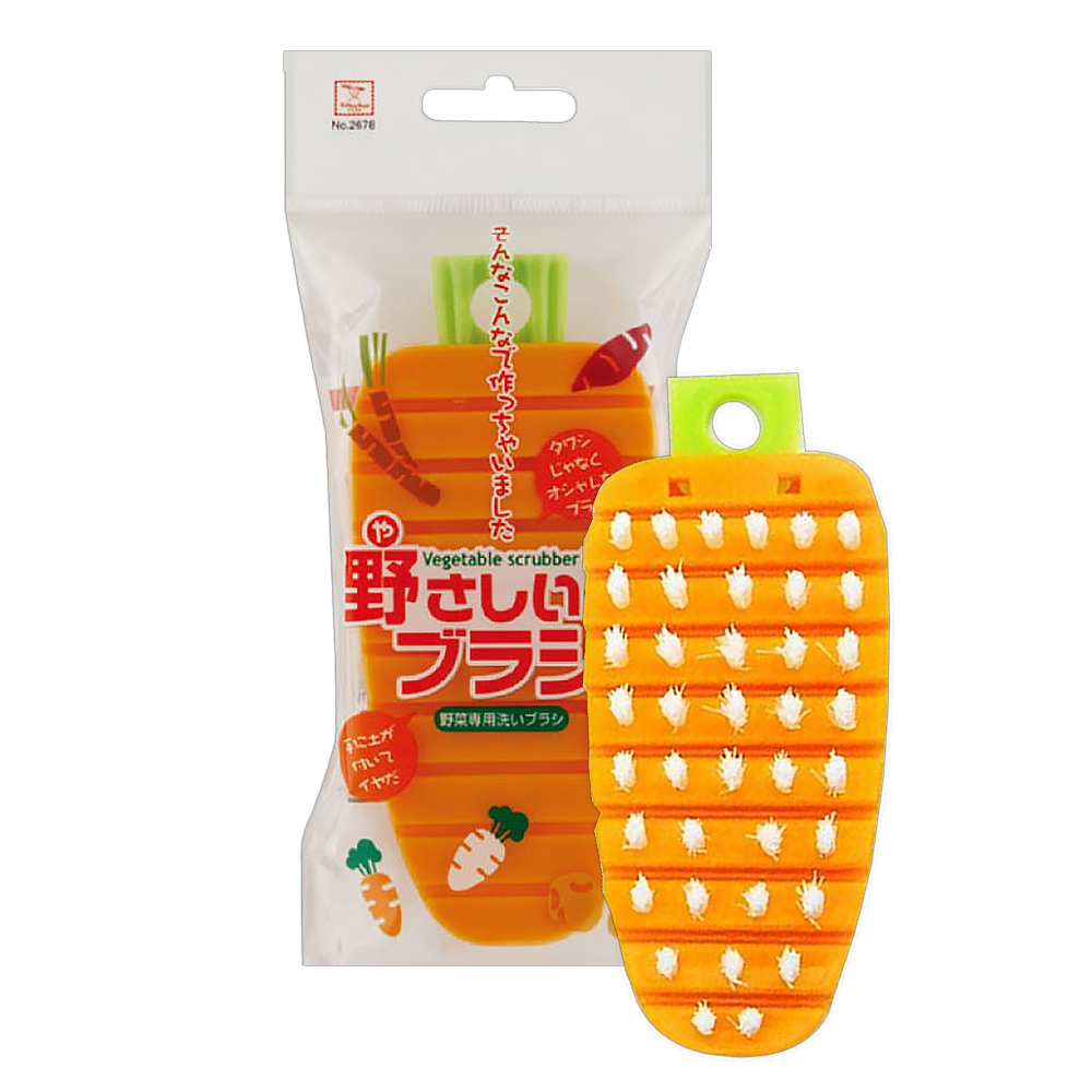 日本KOKUBO小久保 紅蘿蔔造型蔬菜清潔刷