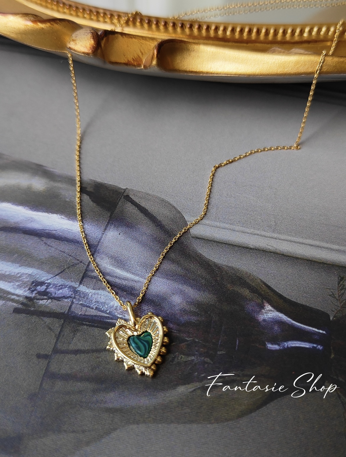 羽翼之心。925純銀項鍊