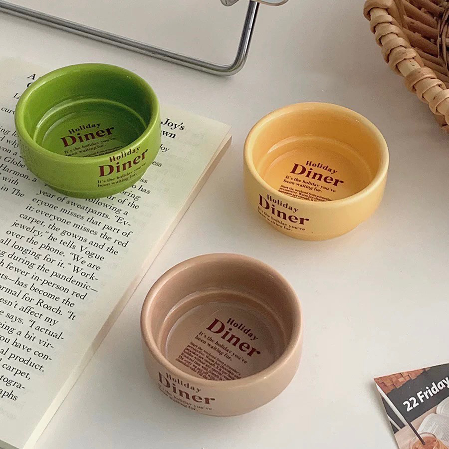 Dinner字母多色系擺件小碟子-單個 / 4色