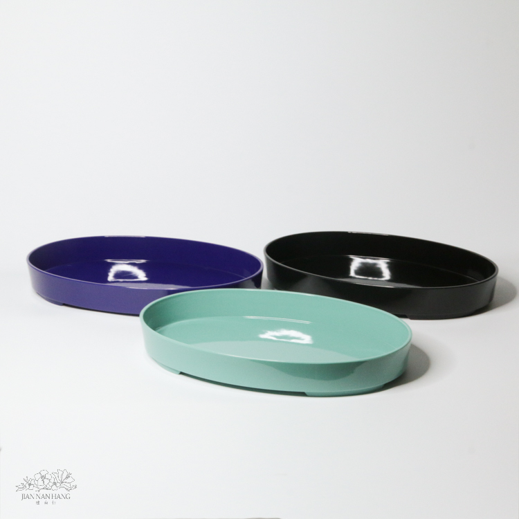 塑膠花器 中橢圓 3色