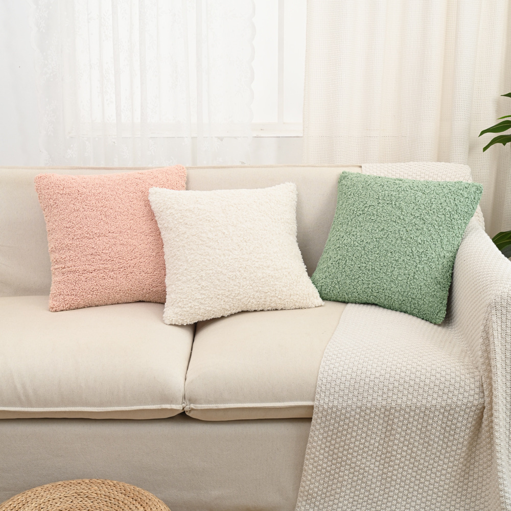 《4994》ins北歐簡約羊羔毛枕頭(枕套+枕芯)