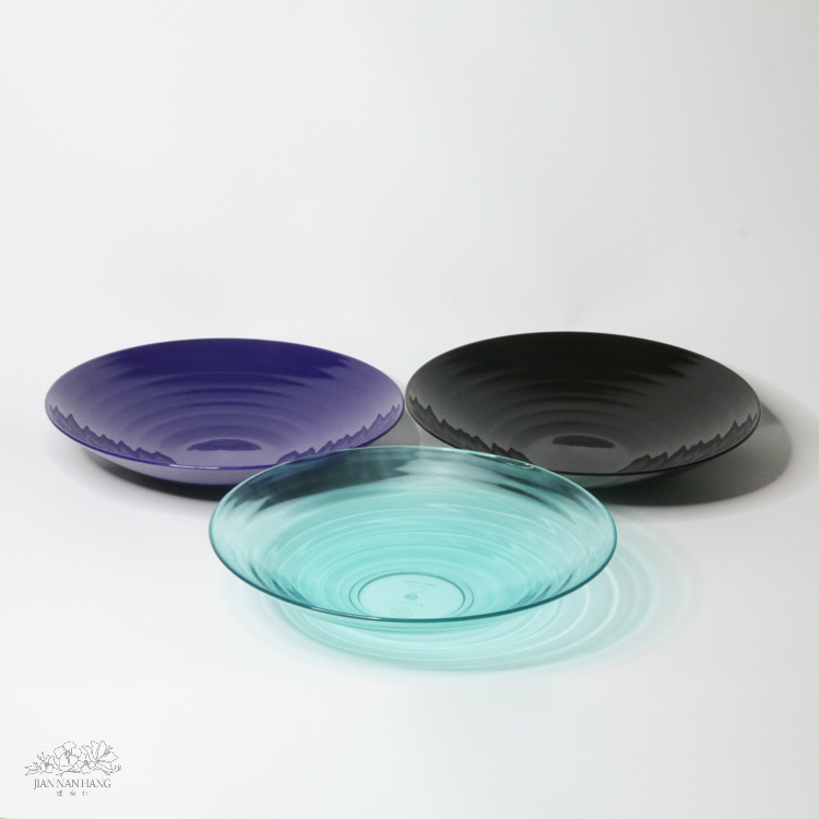 塑膠花器 圓斜底盤  3色