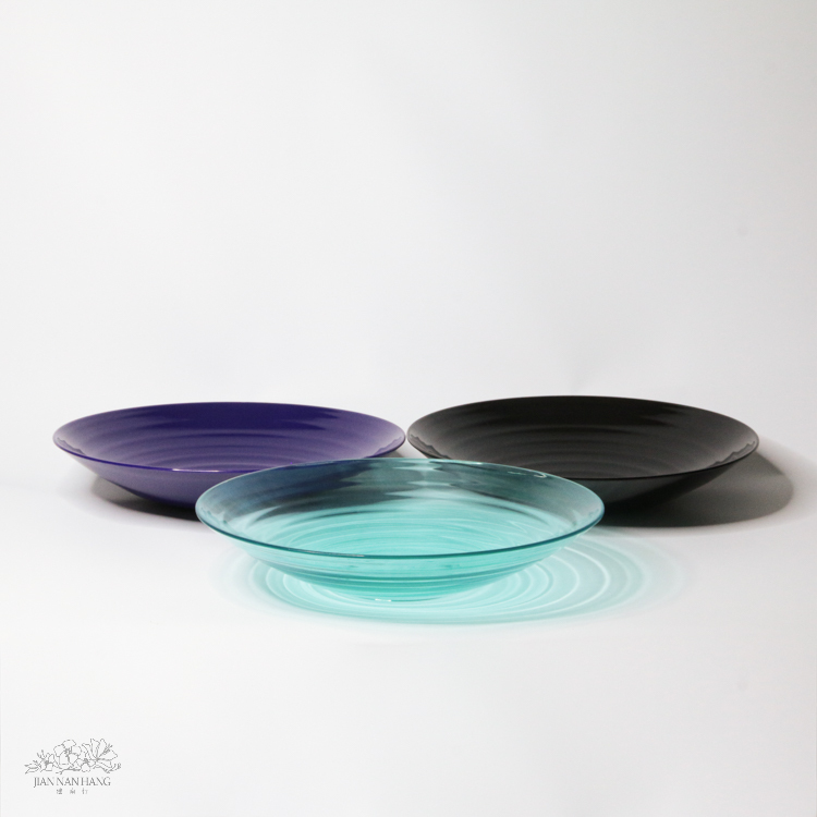 塑膠花器 圓斜底盤  3色