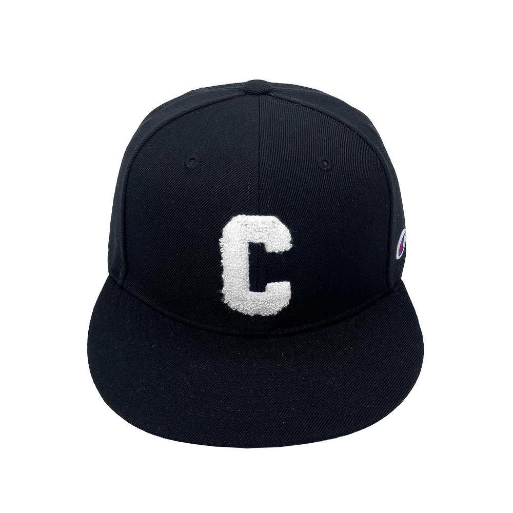 中性- 大C LOGO HY 毛巾繡板帽-黑色（381-0184-BLACK）