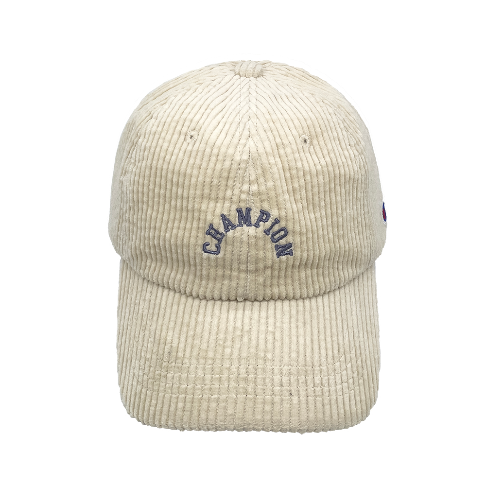 中性-HY日系簡約燈芯絨棒球帽-米白色（381-0124-IVORY）