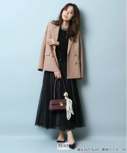 [現貨出清優惠] JUSGLITTY 雙扣西裝外套 焦糖M