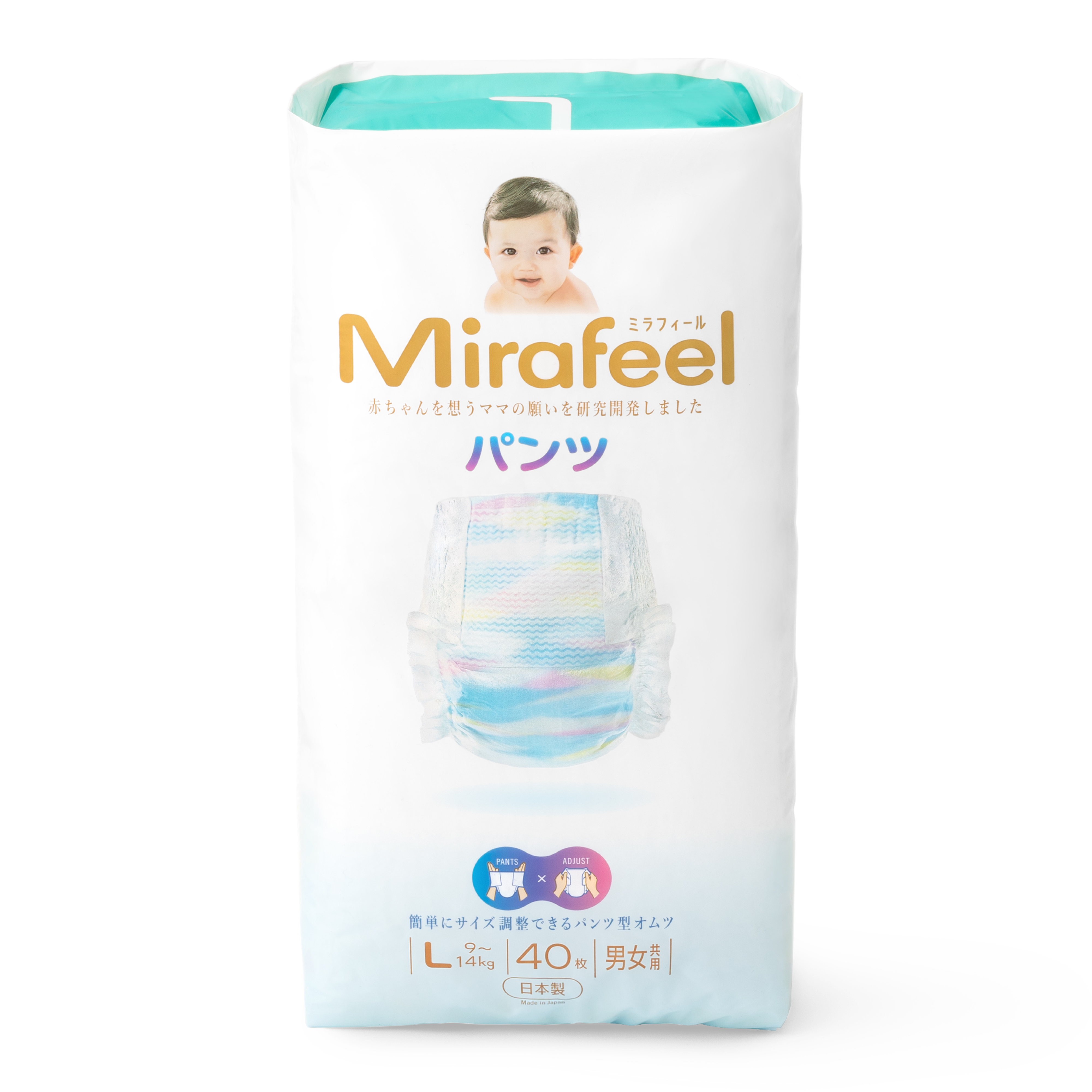Mirafeel 日本製二合一紙尿褲大碼40片
