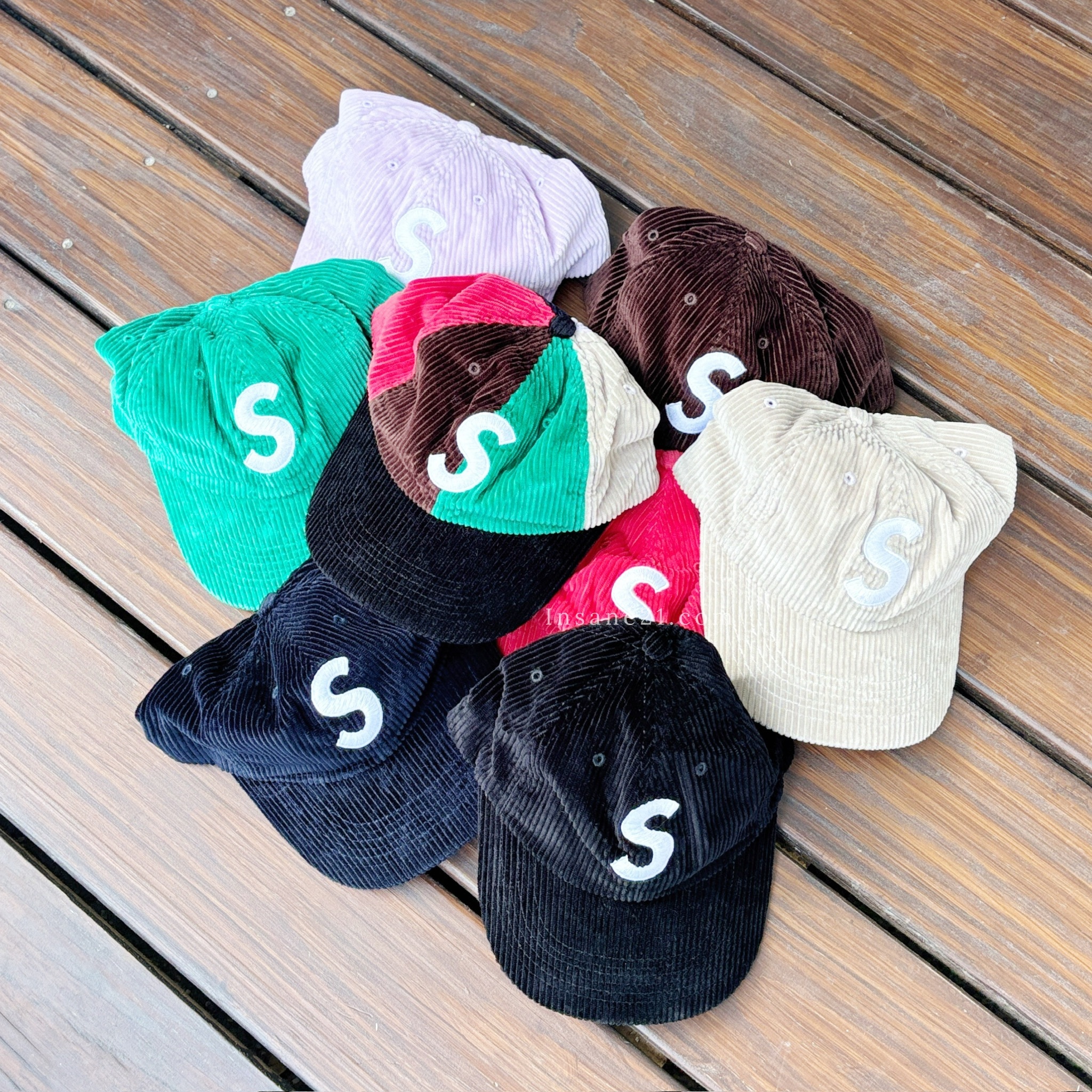 SUPREME FW24 WEEK 6 CORDUROY 大S LOGO 燈芯絨五分割帽老帽多色