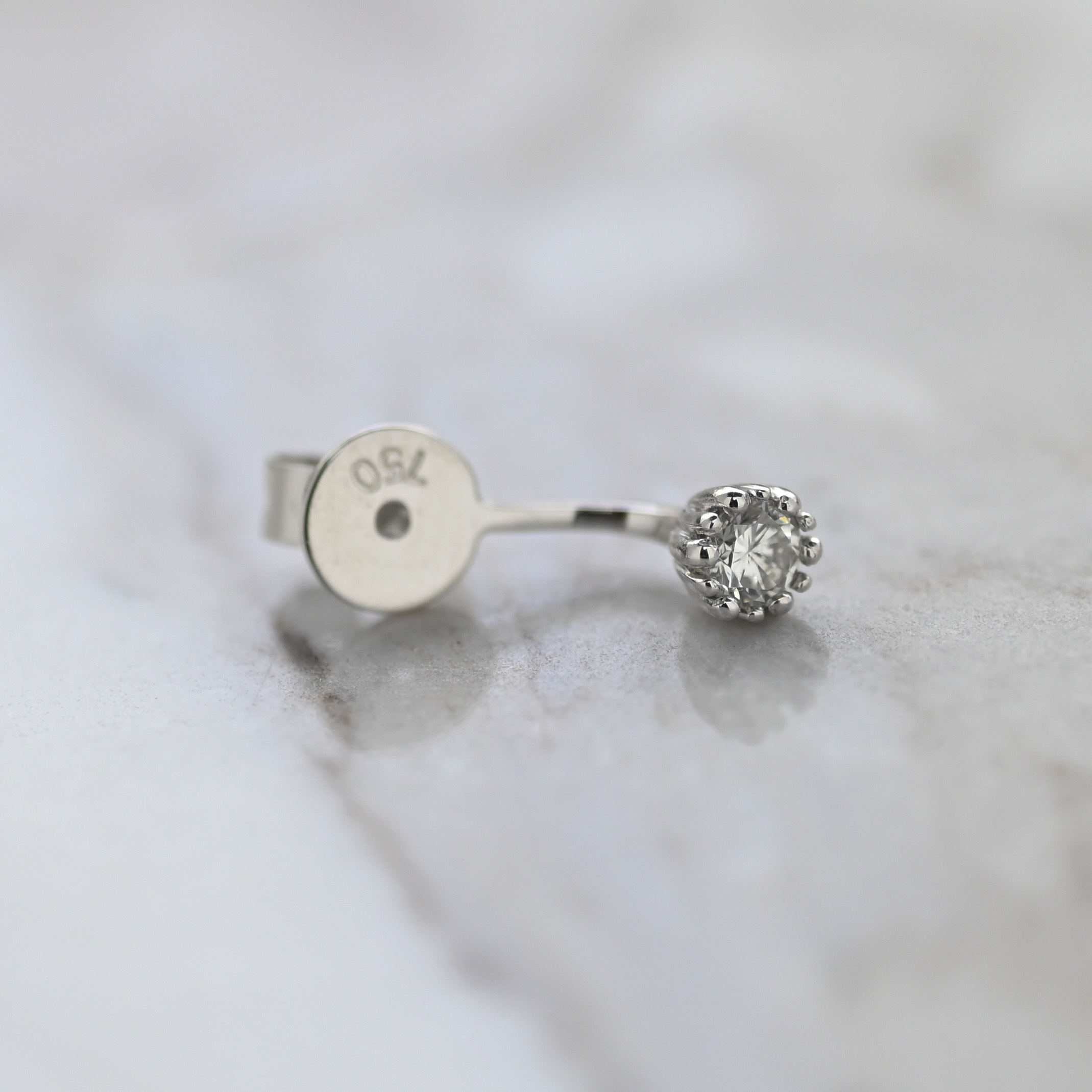 18K Diamond Earring Nuts