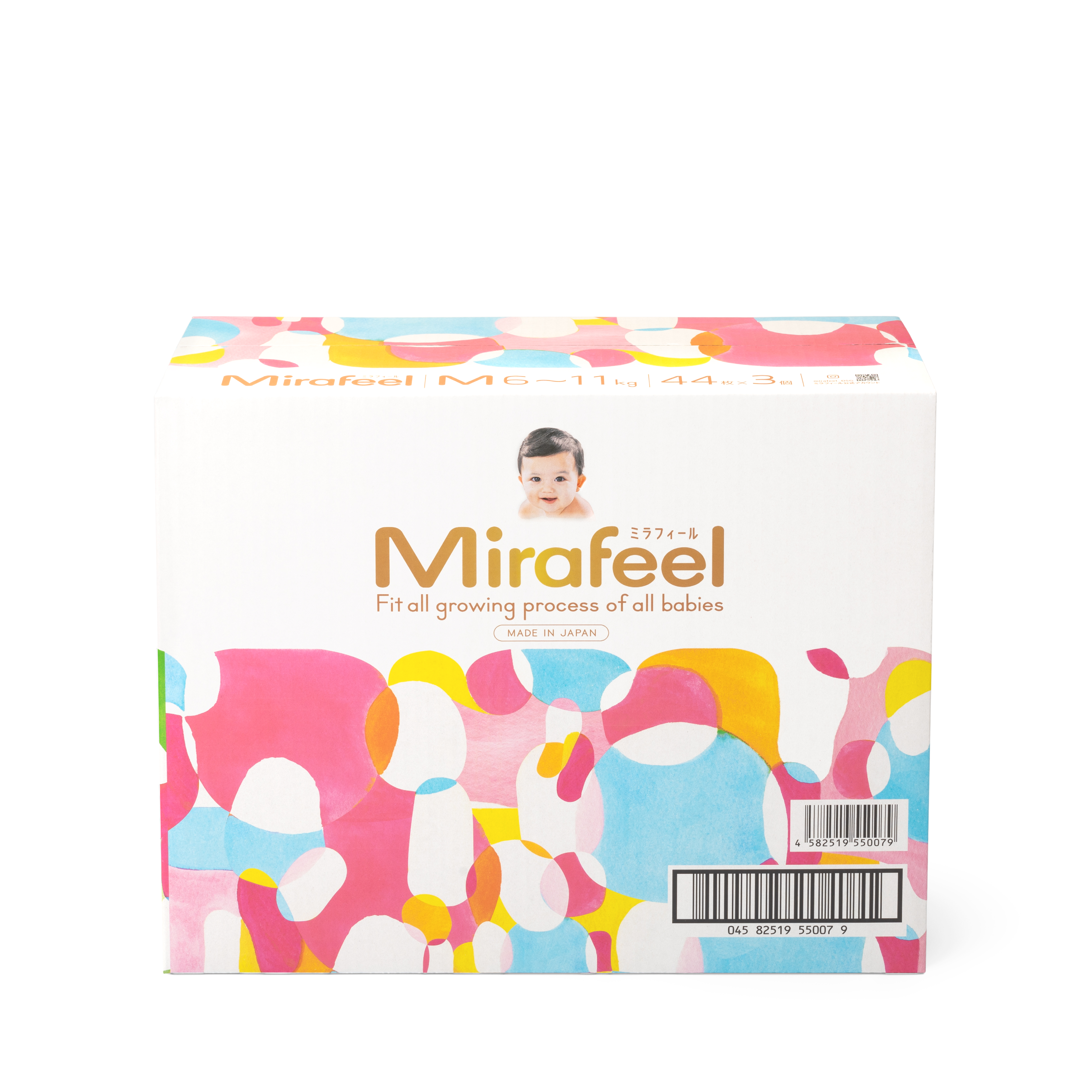 [原箱3包] Mirafeel 日本製二合一紙尿褲中碼44片