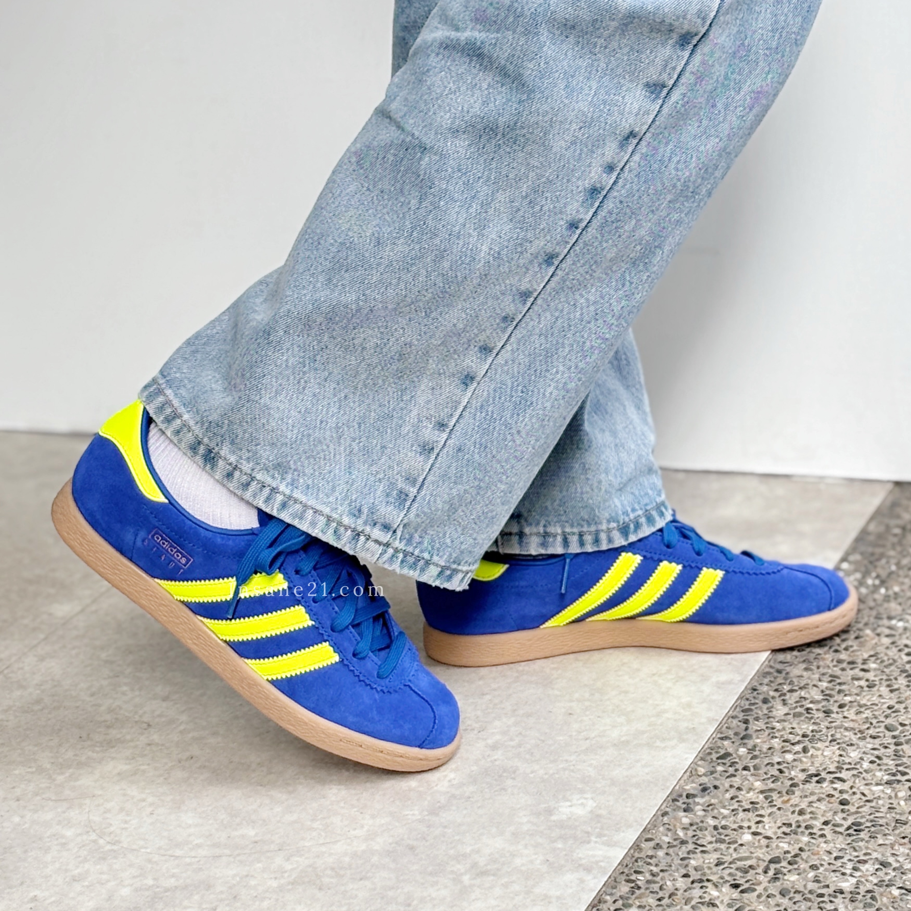 ADIDAS ORIGINALS STADT Team Royal Blue 寶藍螢光綠 焦糖底  JI1884