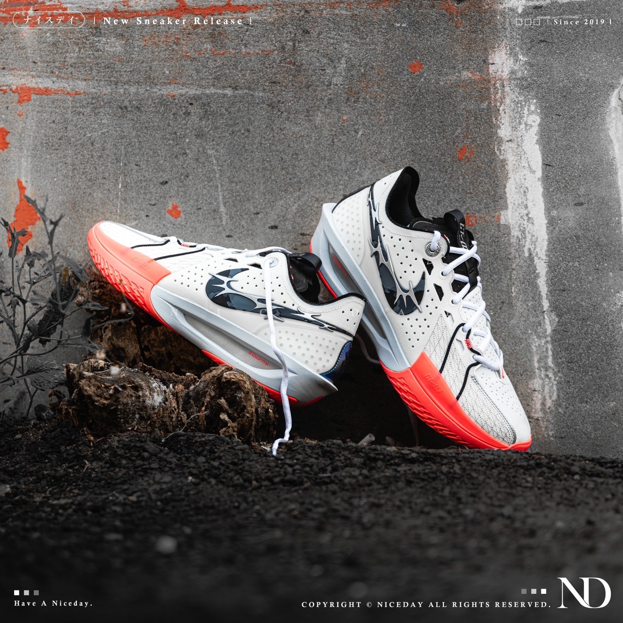 NICEDAY 現貨NIKE AIR ZOOM G.T. CUT 3 EP 籃球鞋白紅男鞋HQ3454