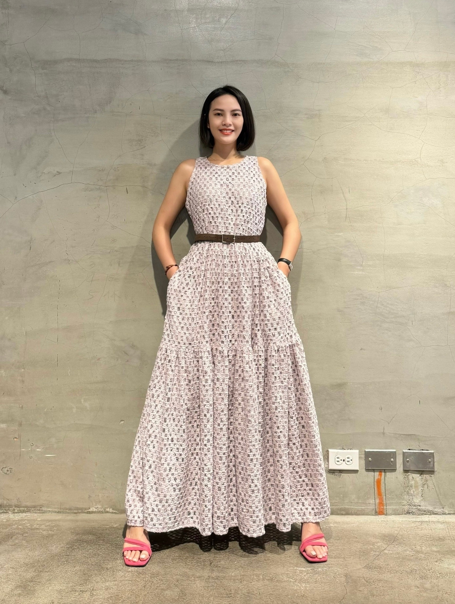 二槓露趾跟鞋(羊麂皮)