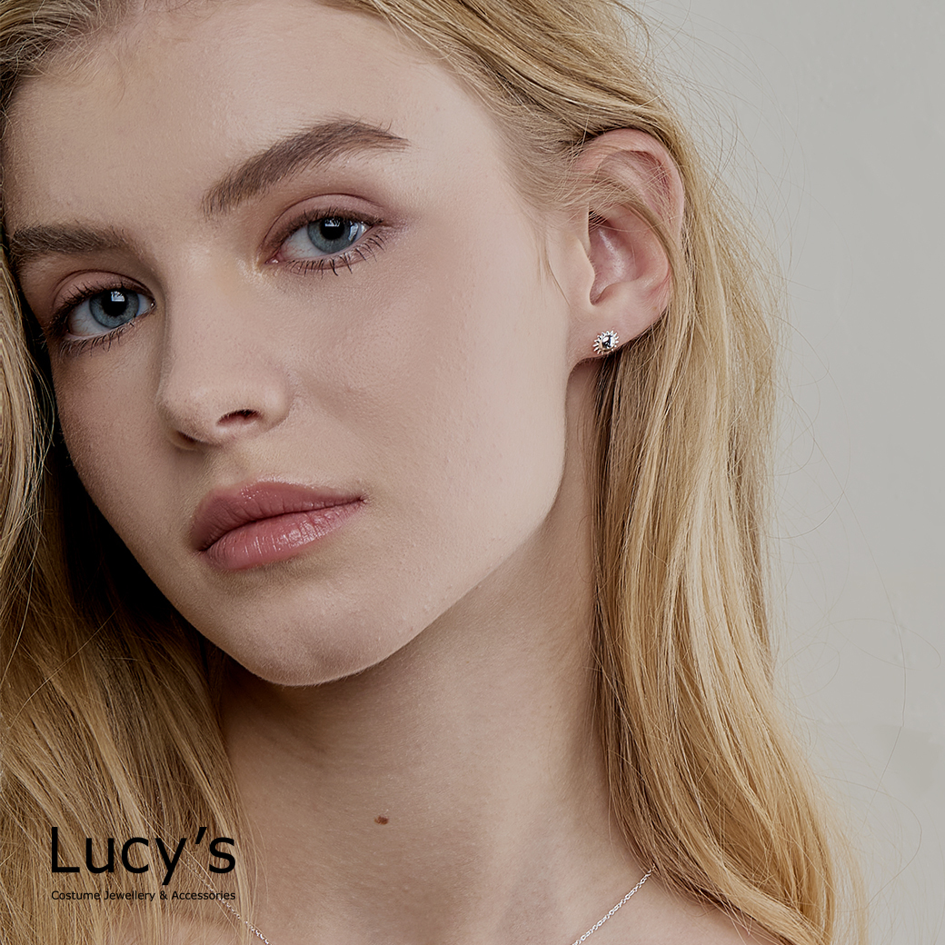 *925純銀〔輕銀系列〕小太陽 耳環 (二色) (118950/106680)