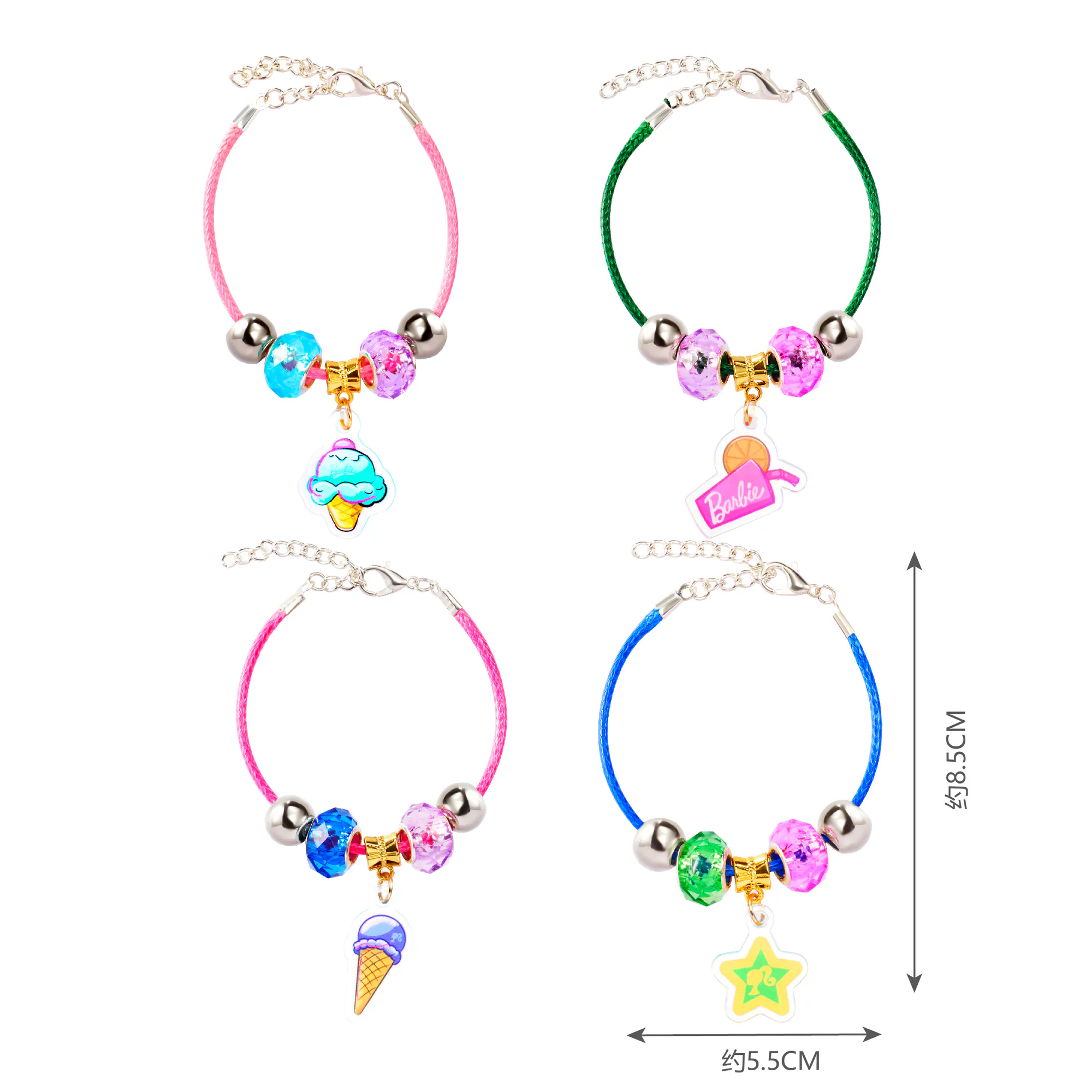 《 MATTEL 》 芭比-DIY串珠手鍊(隨機一顆) Barbie