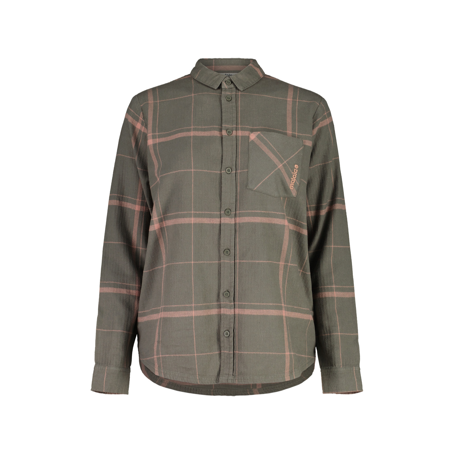 【MALOJA】女有機棉麻長袖襯衫 / 24MA38419-[黑白格、粉灰格]