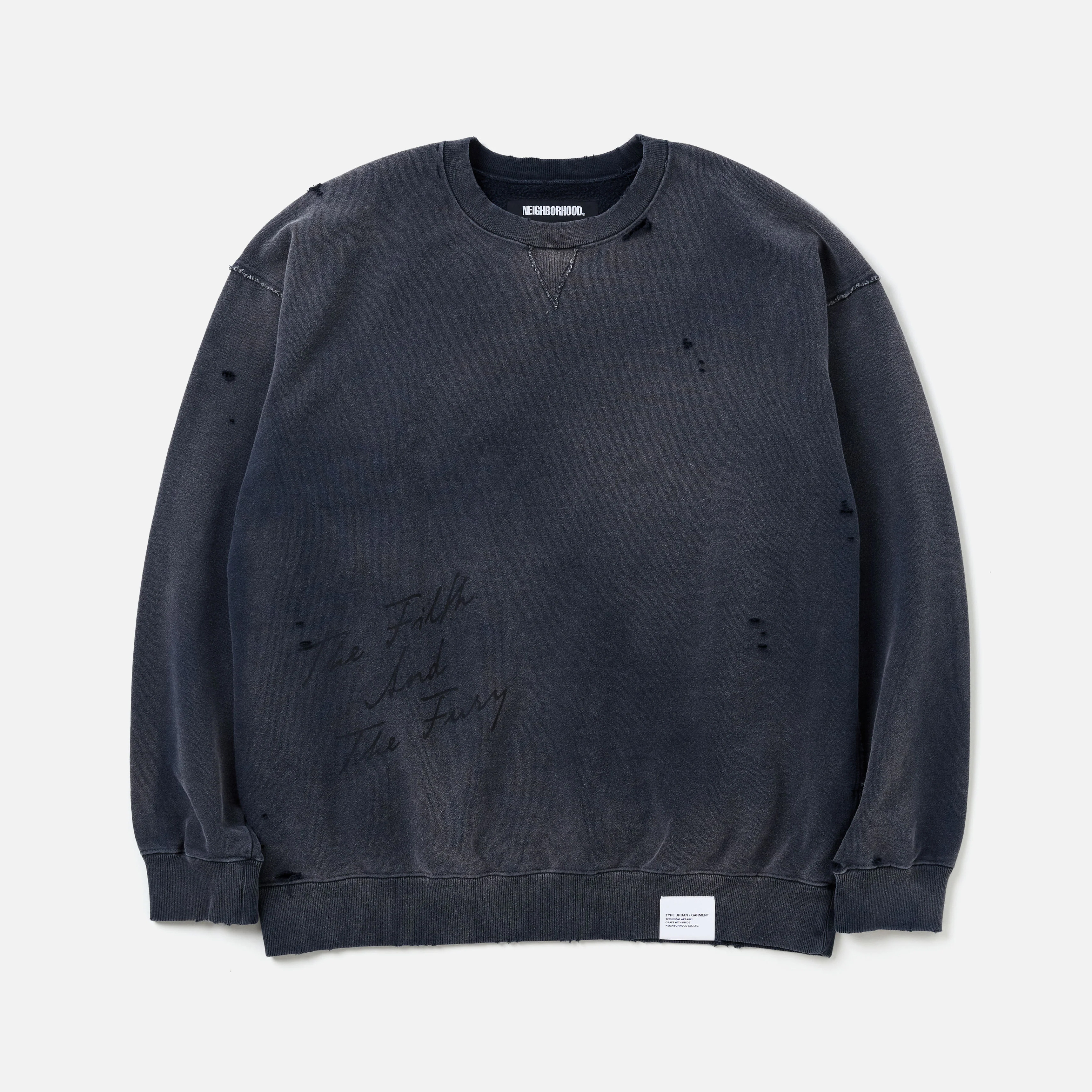 -(B4a01)-NEIGHBORHOOD SAVAGE SWEAT SHIRT LS 厚長T 大學T 黑/海軍藍/灰/橄欖綠-242OKNH-CSM01