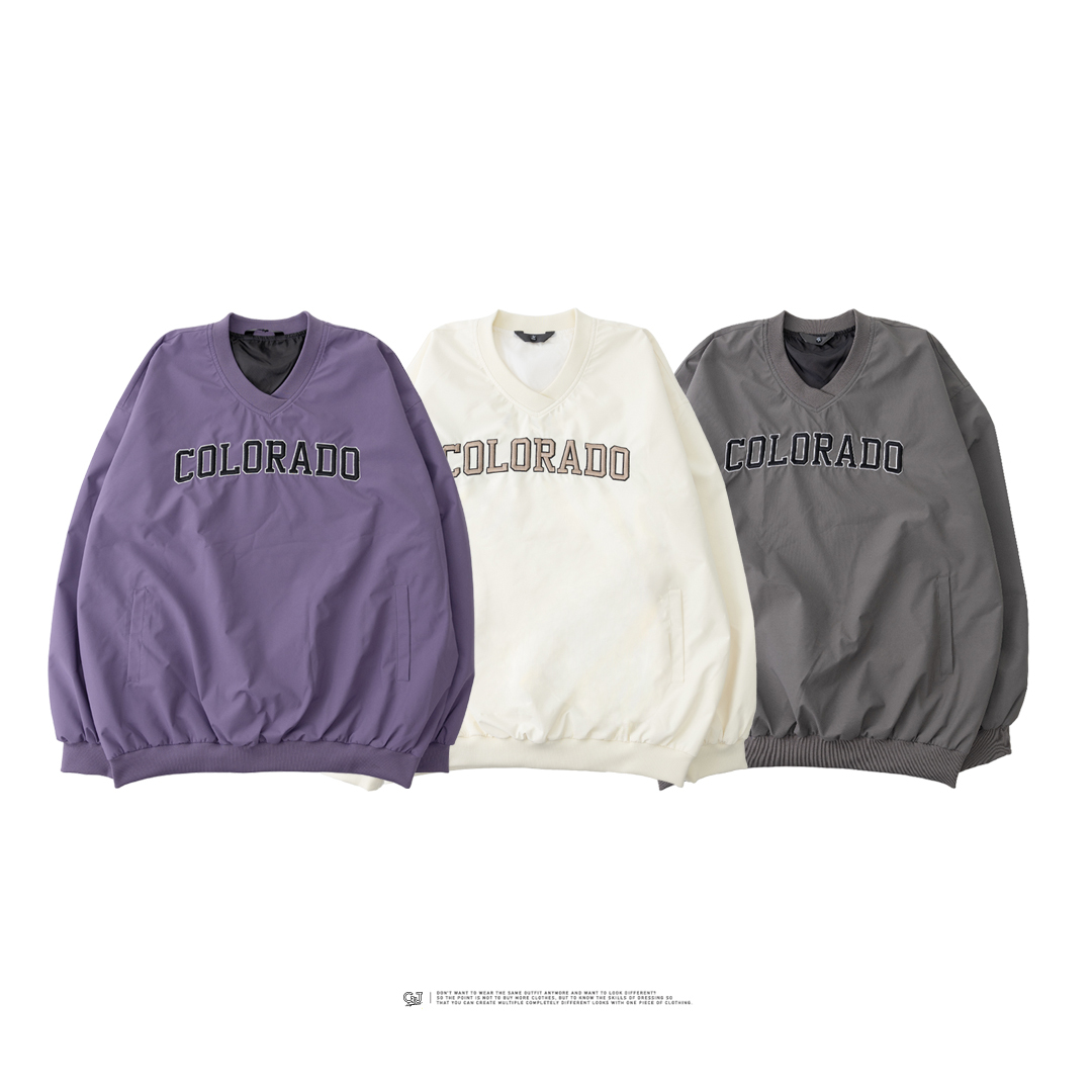 COLORADO 電繡V領大學Tee GJ-G002