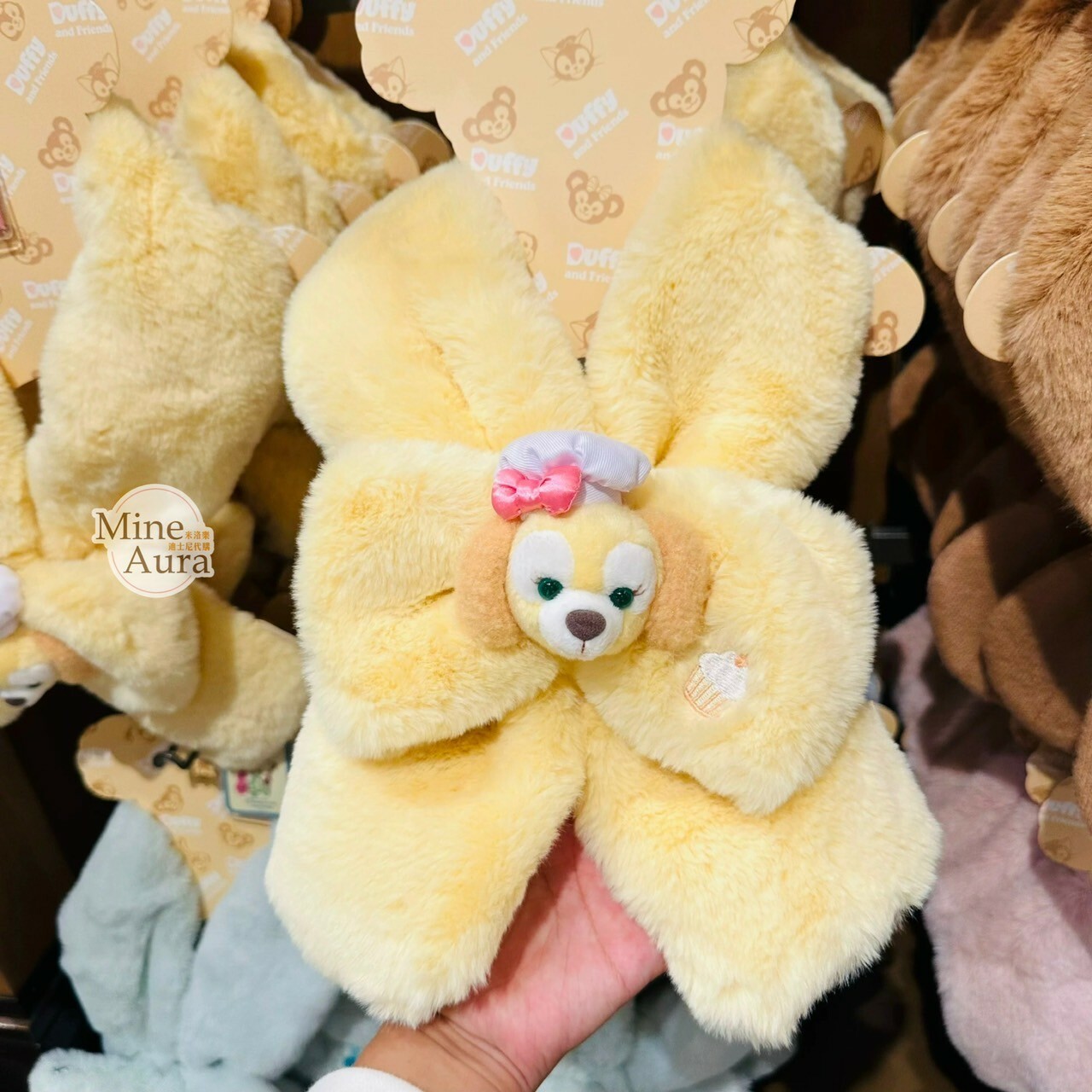 可琦安 餅乾 CookieAnn 絨毛大頭 蝴蝶結 造型圍巾 圍脖 -上海迪士尼樂園