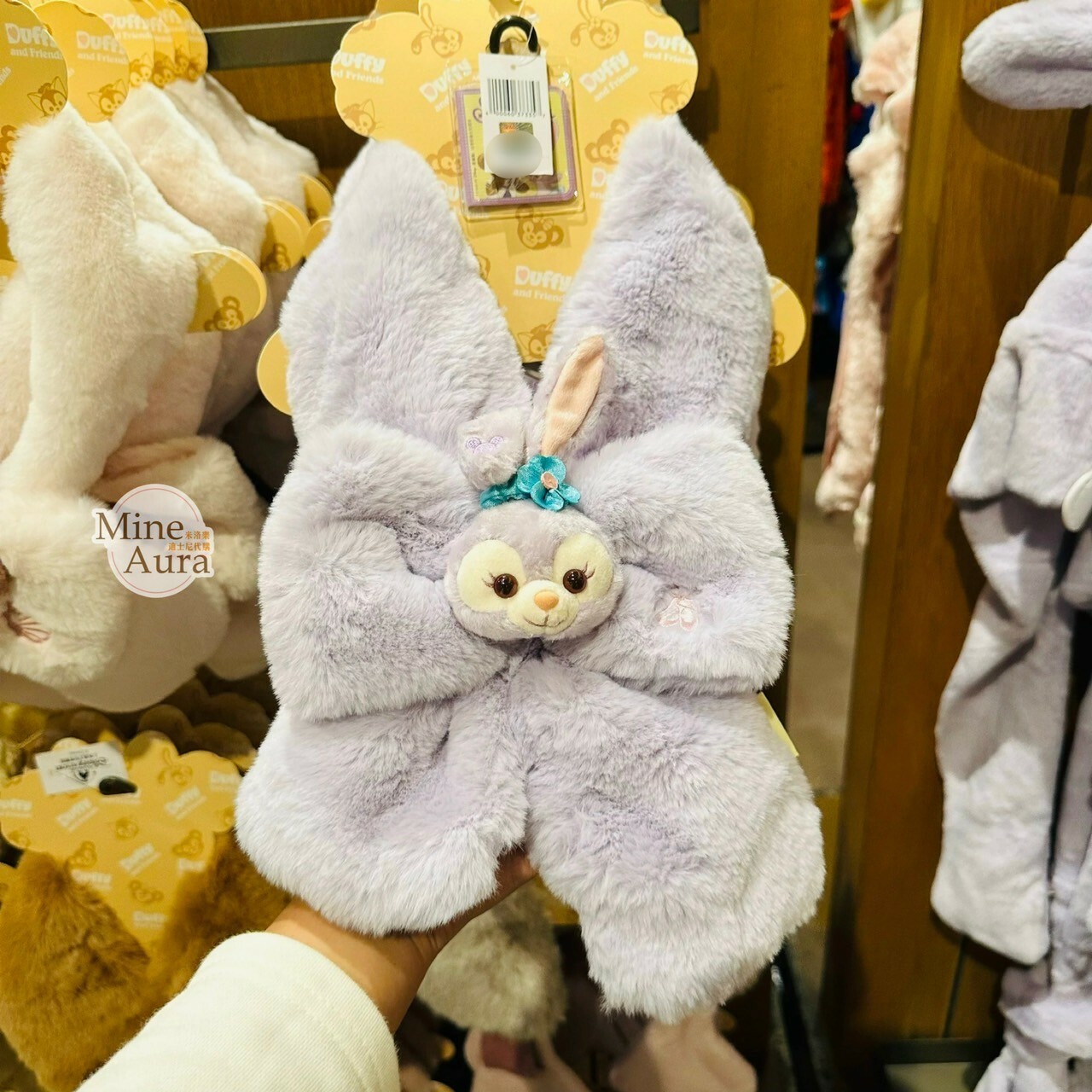 史黛拉露 星黛露 StellaLou 絨毛大頭 蝴蝶結 造型圍巾 圍脖 -上海迪士尼樂園