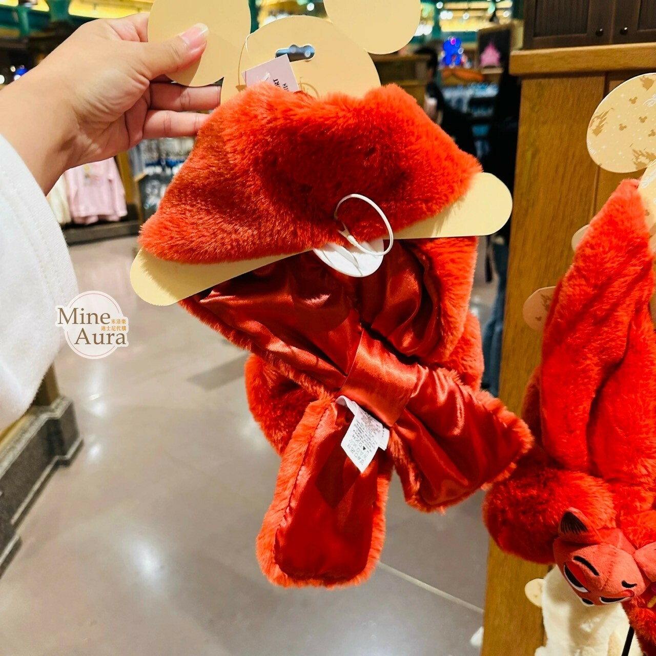 胡尼克 Nick 絨毛大頭 蝴蝶結 造型圍巾 圍脖 動物方城市 Zootopia -上海迪士尼樂園