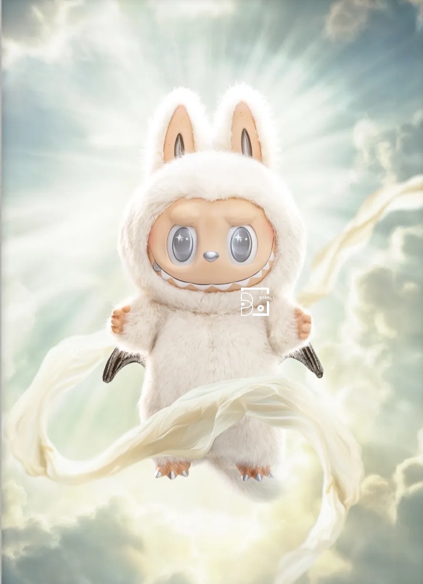 POP MART 泡泡瑪特ZIMOMO 2代搪膠臉公仔大天使首領白色58CM