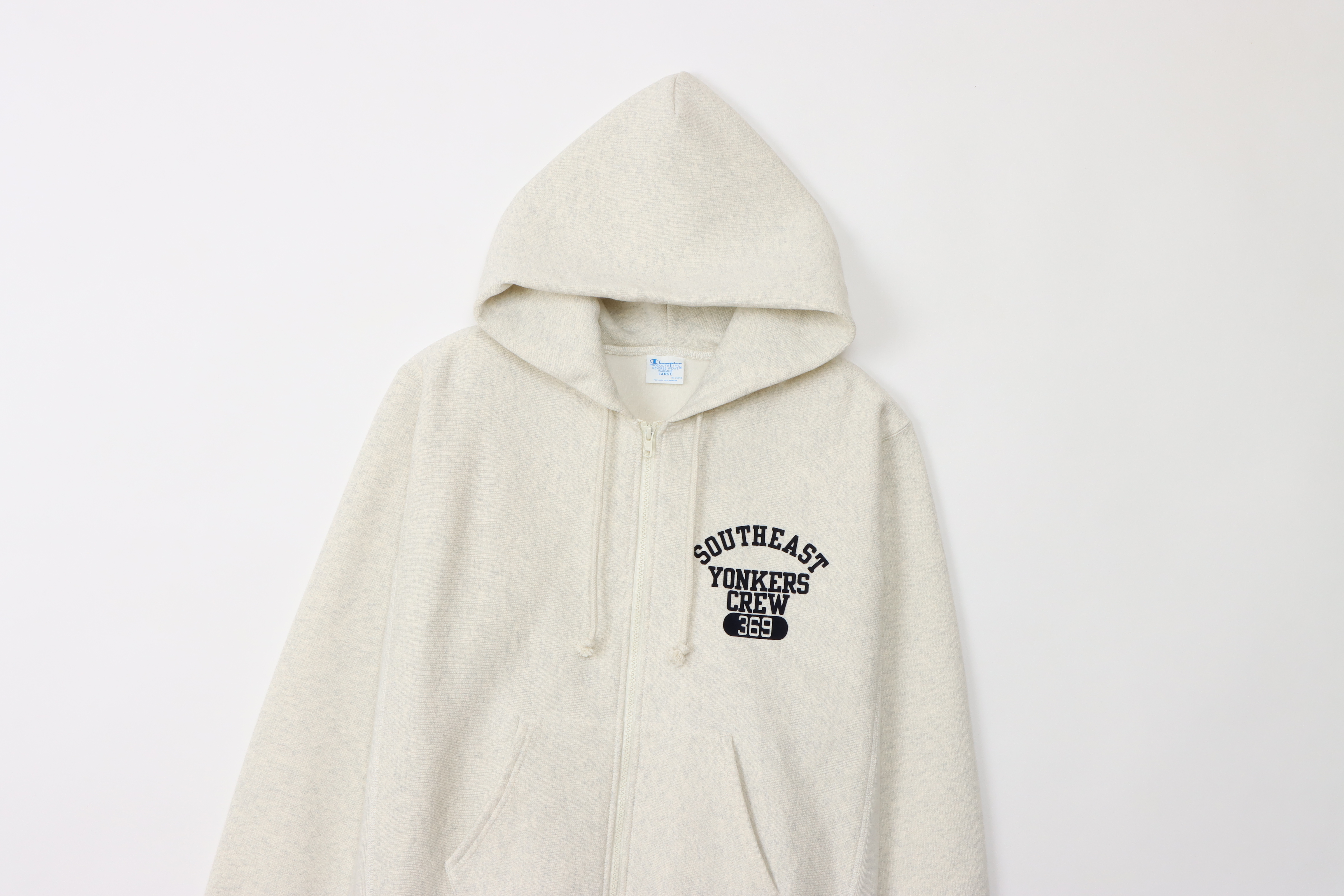 男款-REVERSE WEAVE®系列 11.5oz重磅印花連帽夾克-米色（C3-A116-810）