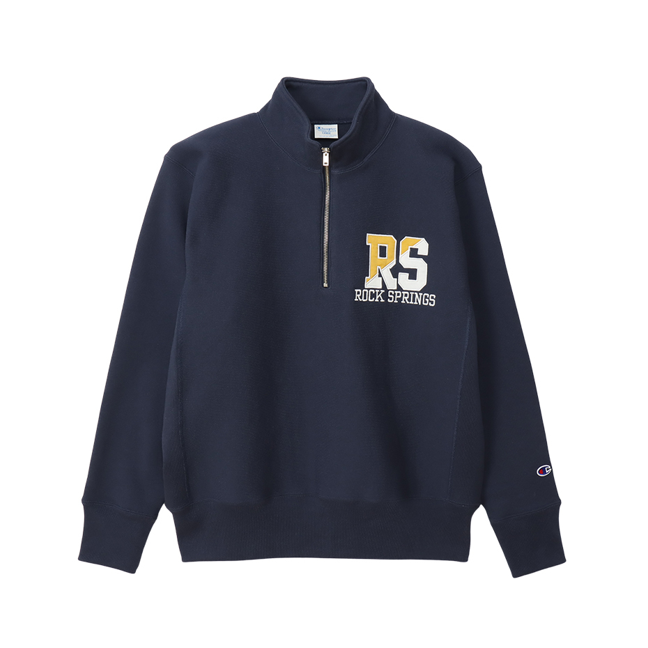 男款-REVERSE WEAVE 11.5oz重磅半開襟衛衣-藍色（C3-A026-386）