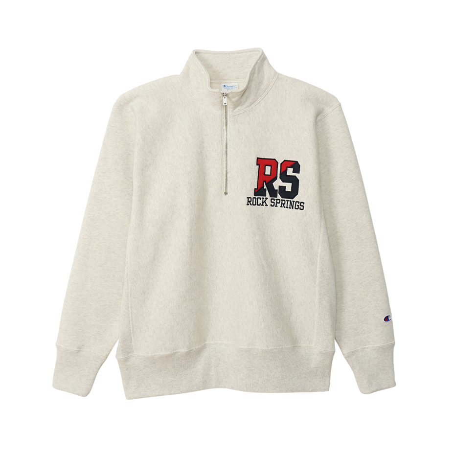 男款-REVERSE WEAVE 11.5oz重磅半開襟衛衣-米色（C3-A026-810）