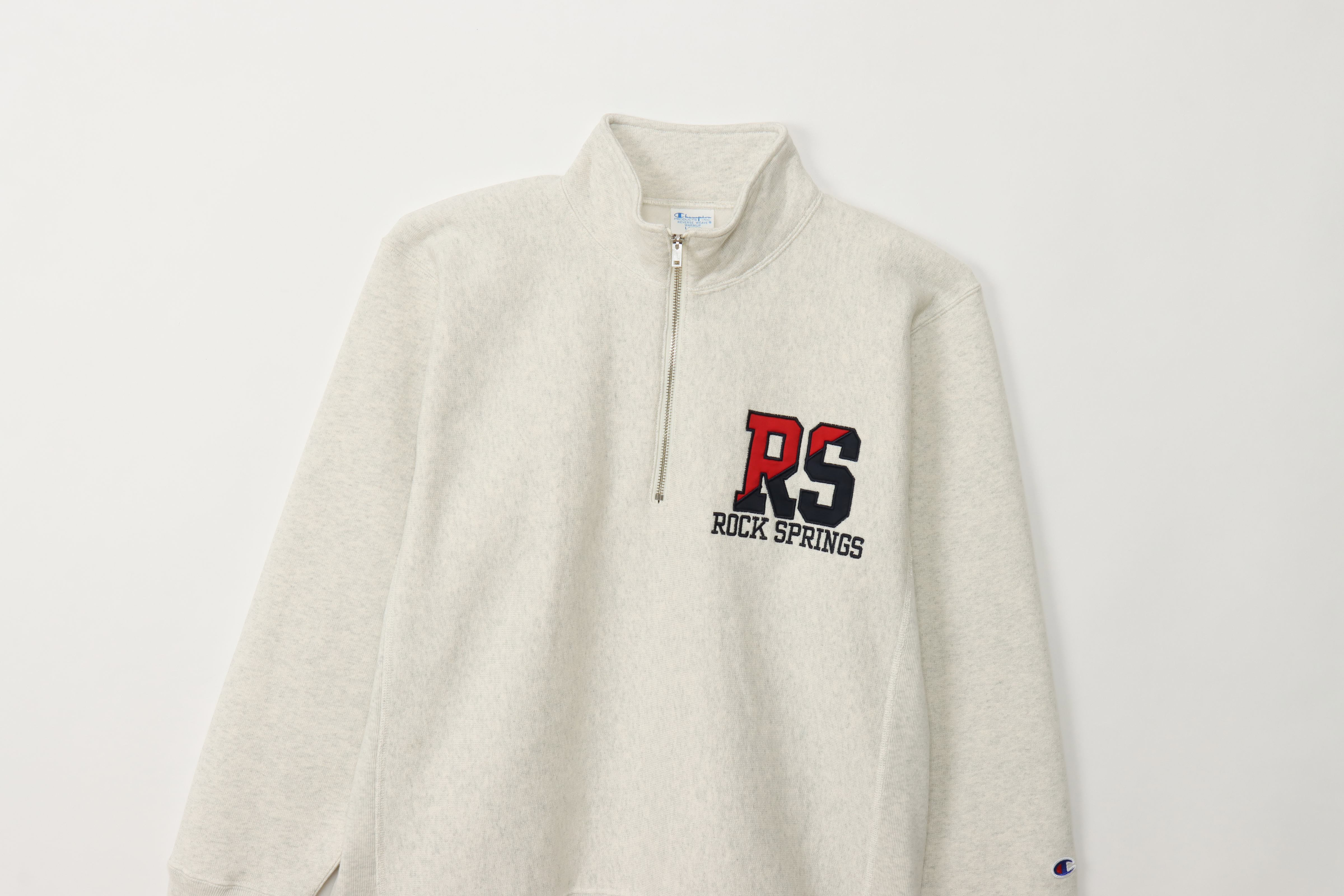 男款-REVERSE WEAVE 11.5oz重磅半開襟衛衣-米色（C3-A026-810）