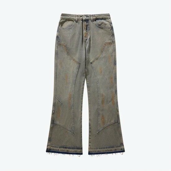 [現貨] Sense UNISEX Double Knee Bootcut And Flare Jeans Dirty Blue | L24-26BL