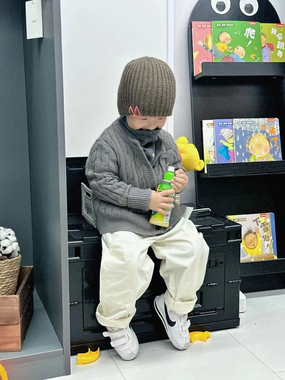 羊毛針織薄外套(深灰)-男寶穿搭