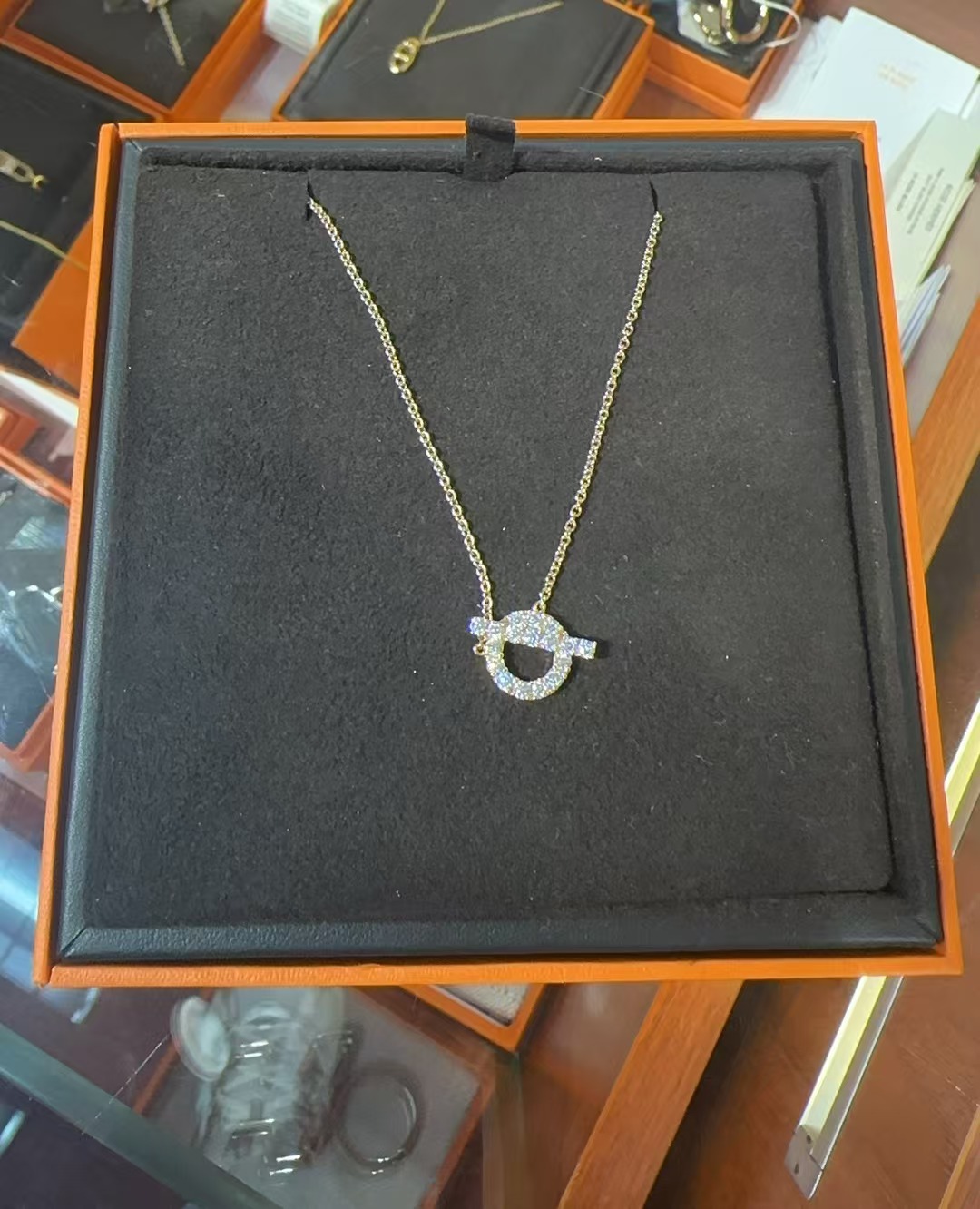 H 玫瑰金小Q頸鏈 -M