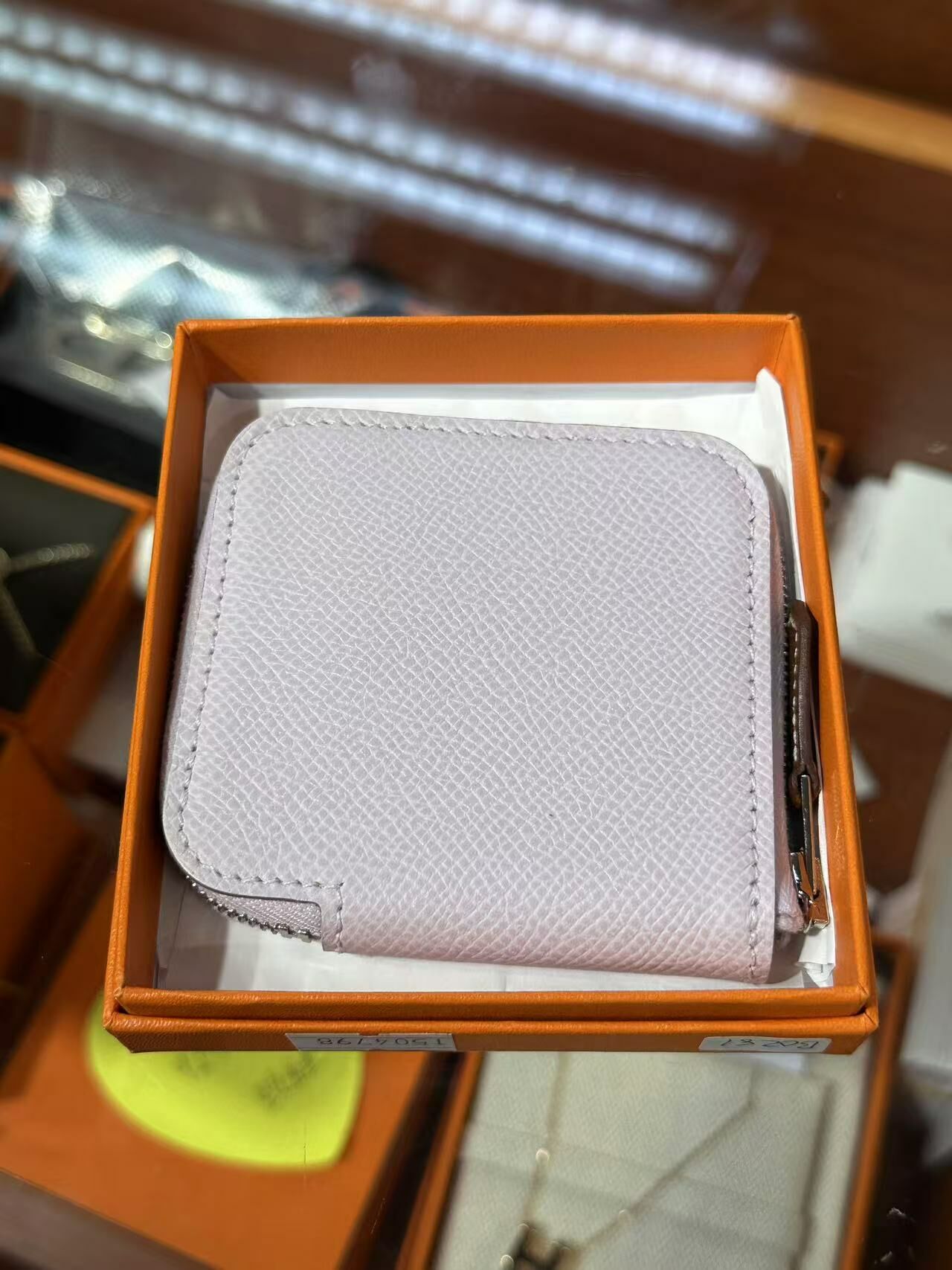 H 夢幻紫 silk coin bag  -M