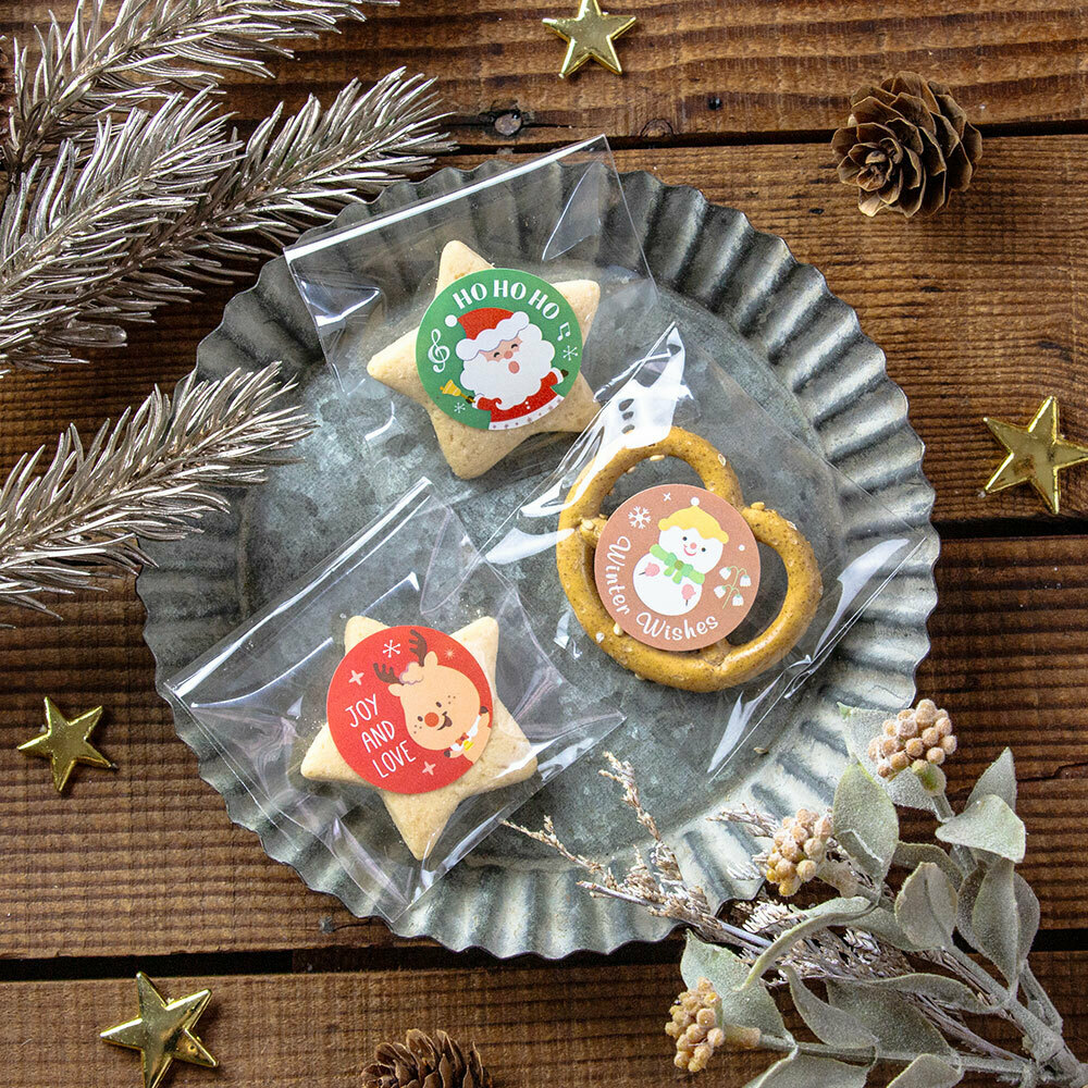 禮品貼紙 聖誕 冬季祝福 75枚*2包 3*3cm【01-71403006】