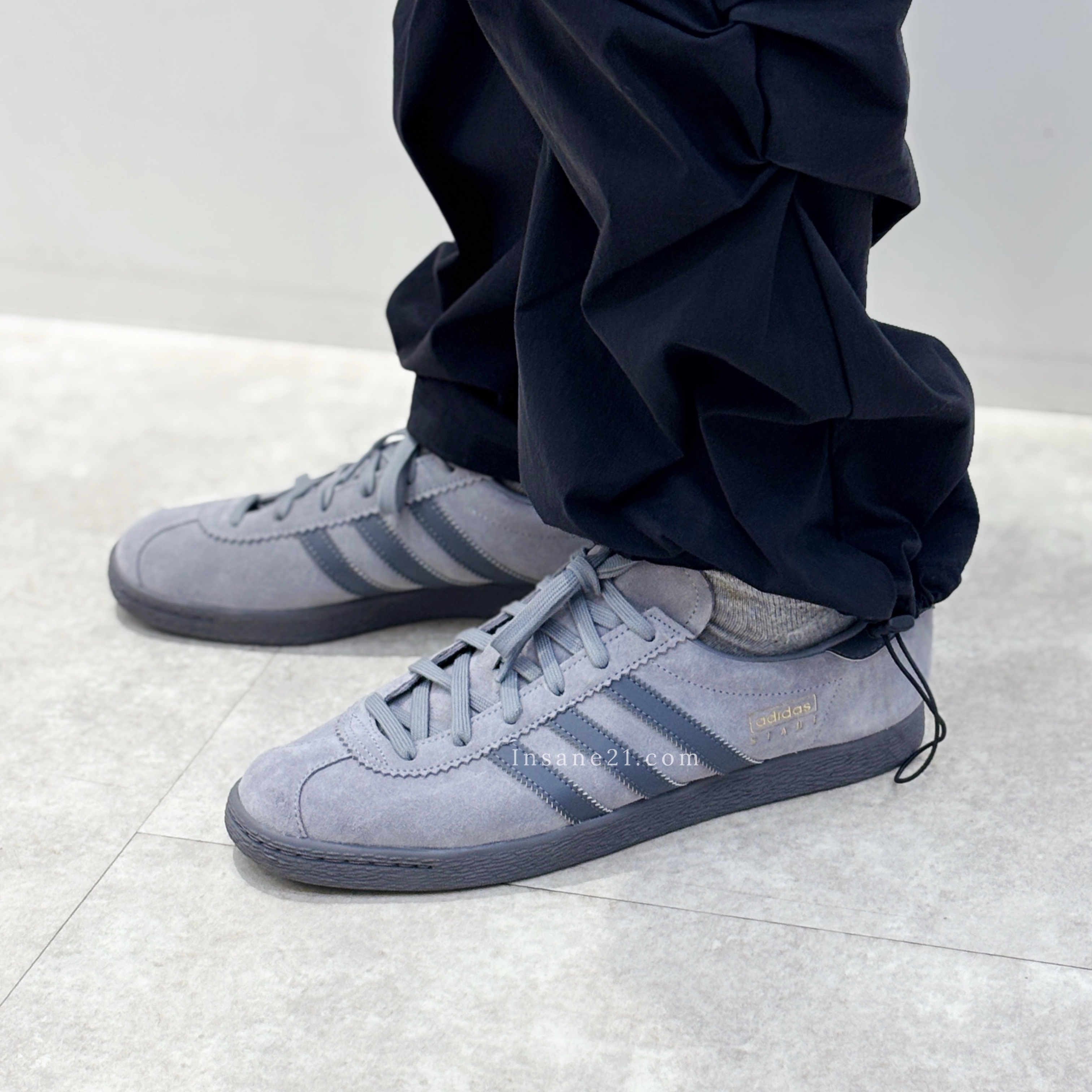 ADIDAS ORIGINALS STADT 炭灰 麂皮 休閒鞋 SAMBA平替款 JI1880