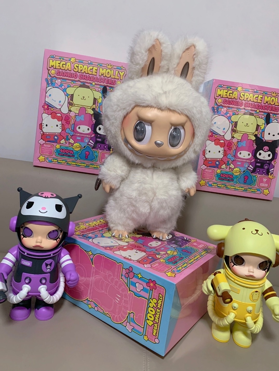 LABUBU Zimomo THE MONSTERS 天使白色大首領大娃58cm