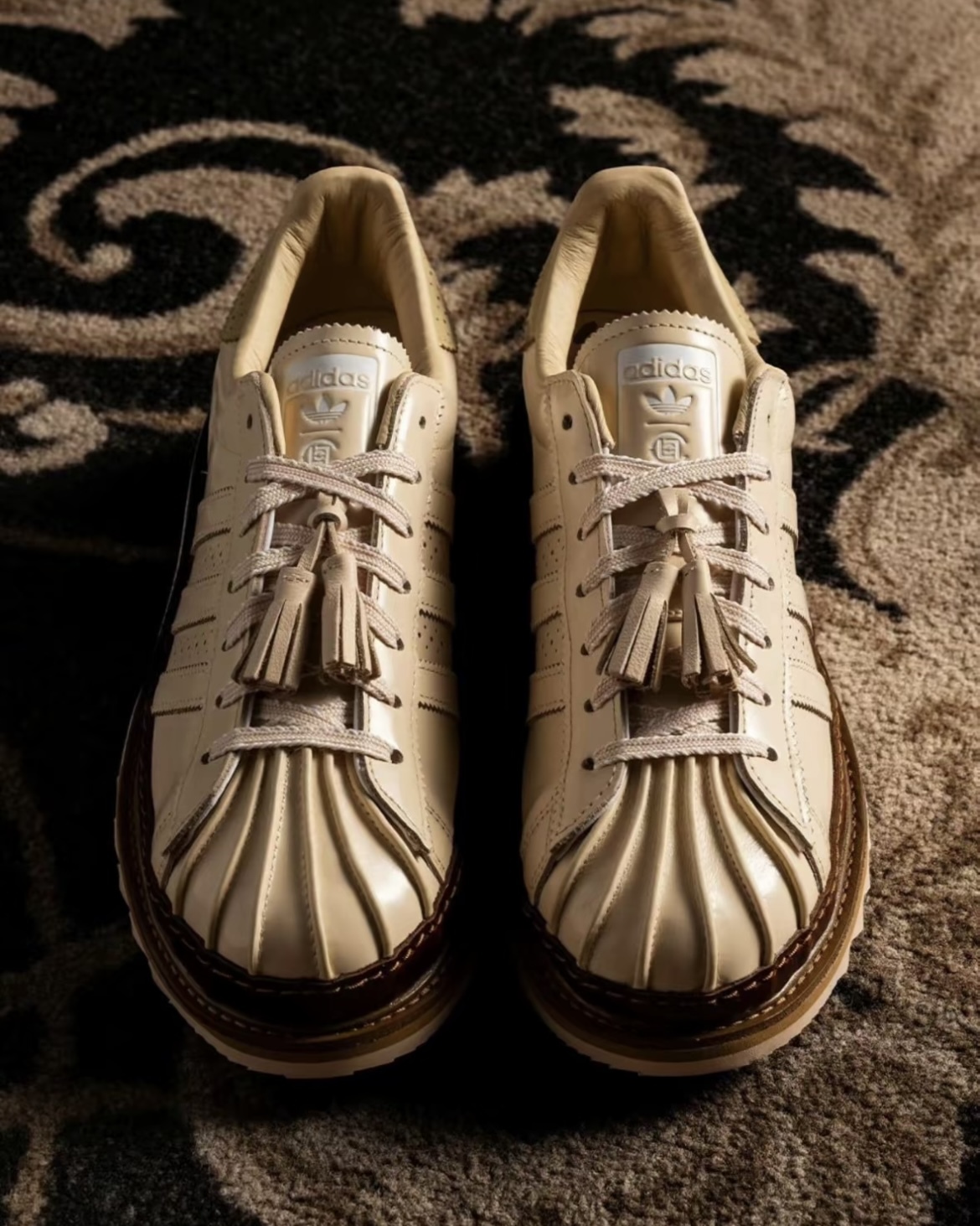 Adidas Superstar X CLOT Crystal Sand Tan 陳冠希 聯名款 牛津鞋 貝殼鞋 奶褐色