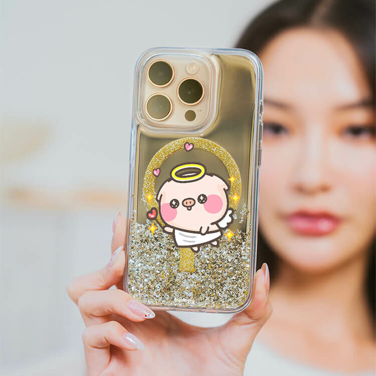 我來拯救你 (MagSafe磁吸) 閃耀金鏡面殼 - (訂製名字) iPhone客製化手機殼