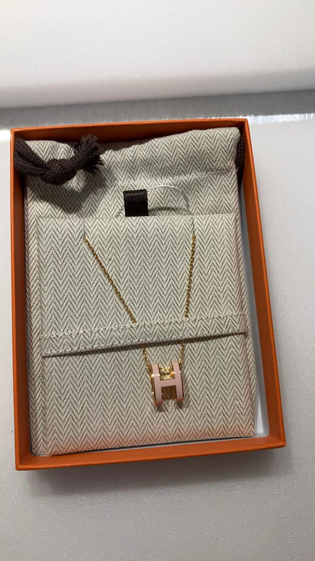 PopH 粉色金項鏈 -M