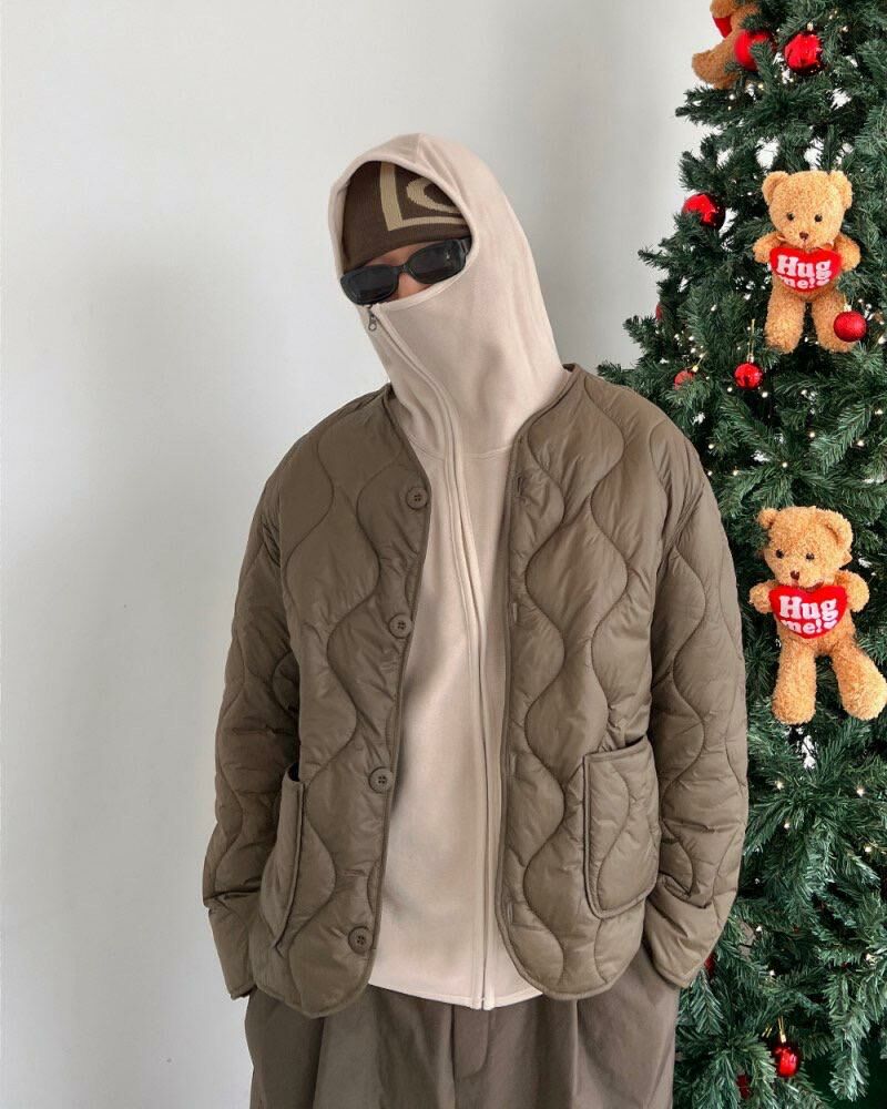 波浪紋開胸外套(薄夾棉) DDM-032JK