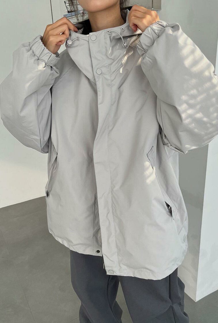 淨色連帽拉鍊外套(不包括內層綿夾外套) DDM-034JK